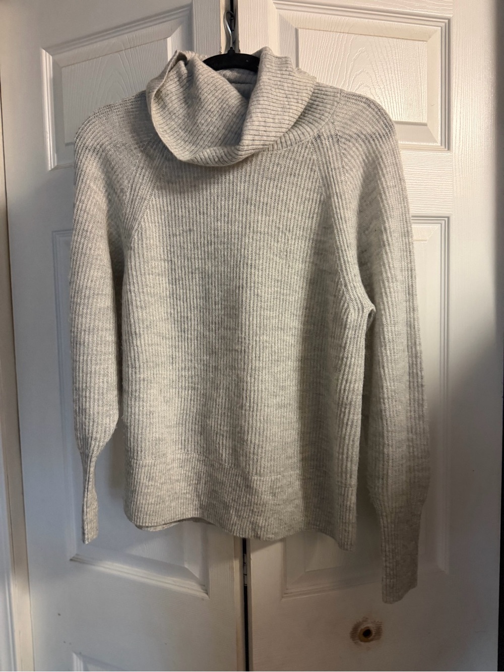 Cozy Cream Ribbed Turtleneck Sweater - Women's quince M baby alpaca blend
